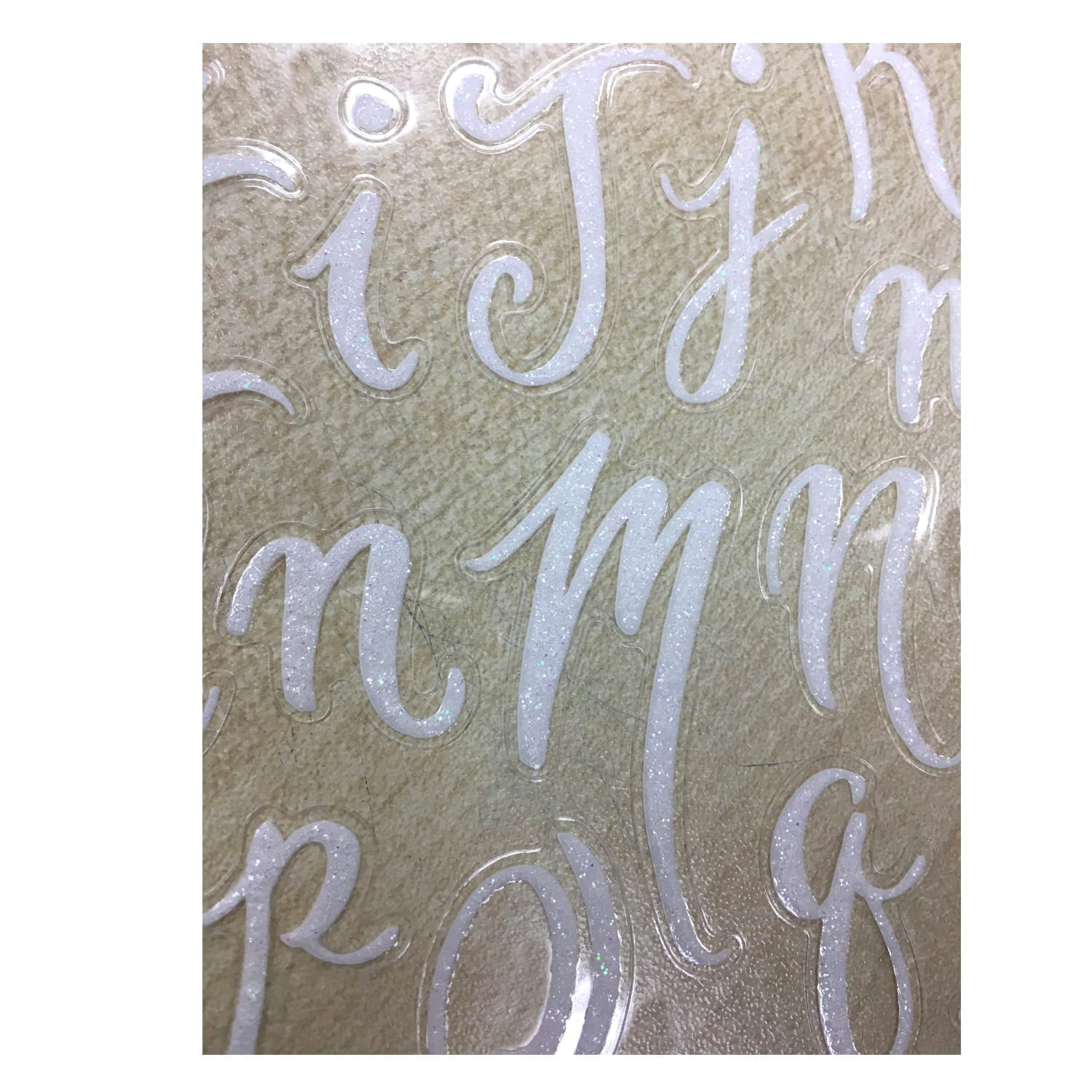 Recollections White Glitter Script Alphabet Stickers, 12 Packs: 104 ct. (1,248 total)