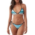 thumbnail image 1 of Fotbe Sunny Ocean Waves Traje de Baño para Mujer de Dos Piezas – Bikini Sexy de Tirantes Tipo Halter con Diseño Triangular, 1 of 6
