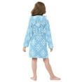thumbnail image 7 of FORMRS Niños Bathrobe Unisex Hooded Robe Soft Plush Pajamas Sleepwear, Size 2-3T, Snowflake Pattern, 7 of 7