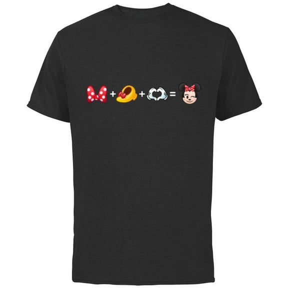 Disney Minnie Mouse Emoji Code Formula - Short Sleeve Cotton T-Shirt for Adults - Customized-Red