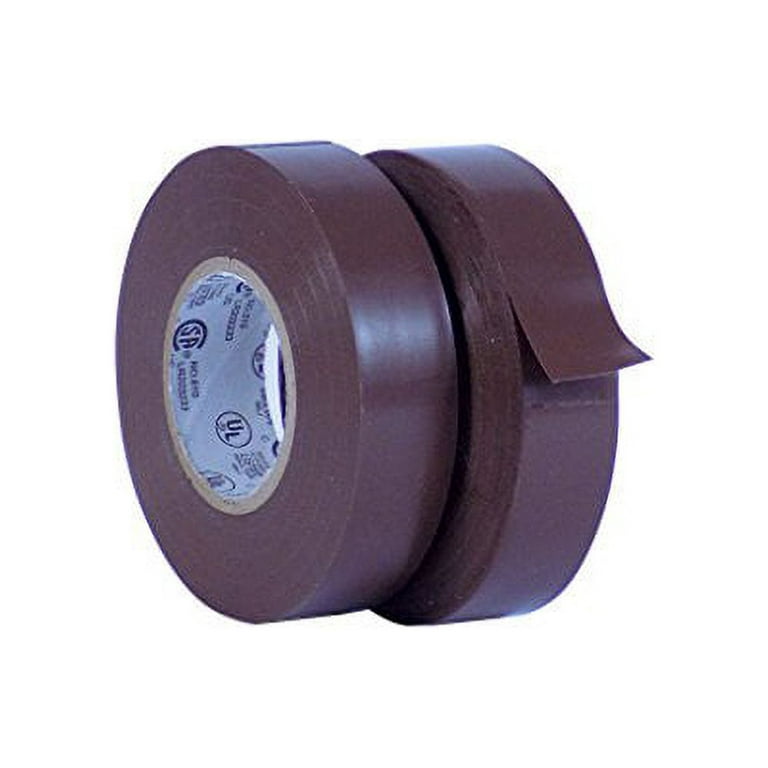 TapesSupply 10 Rolls Pack Brown Electrical Tape 3/4 x 66 ft
