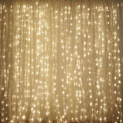 20 ft x 10 ft White LED LIGHTS Backdrop Wedding Party PhotoBooth Decorations 