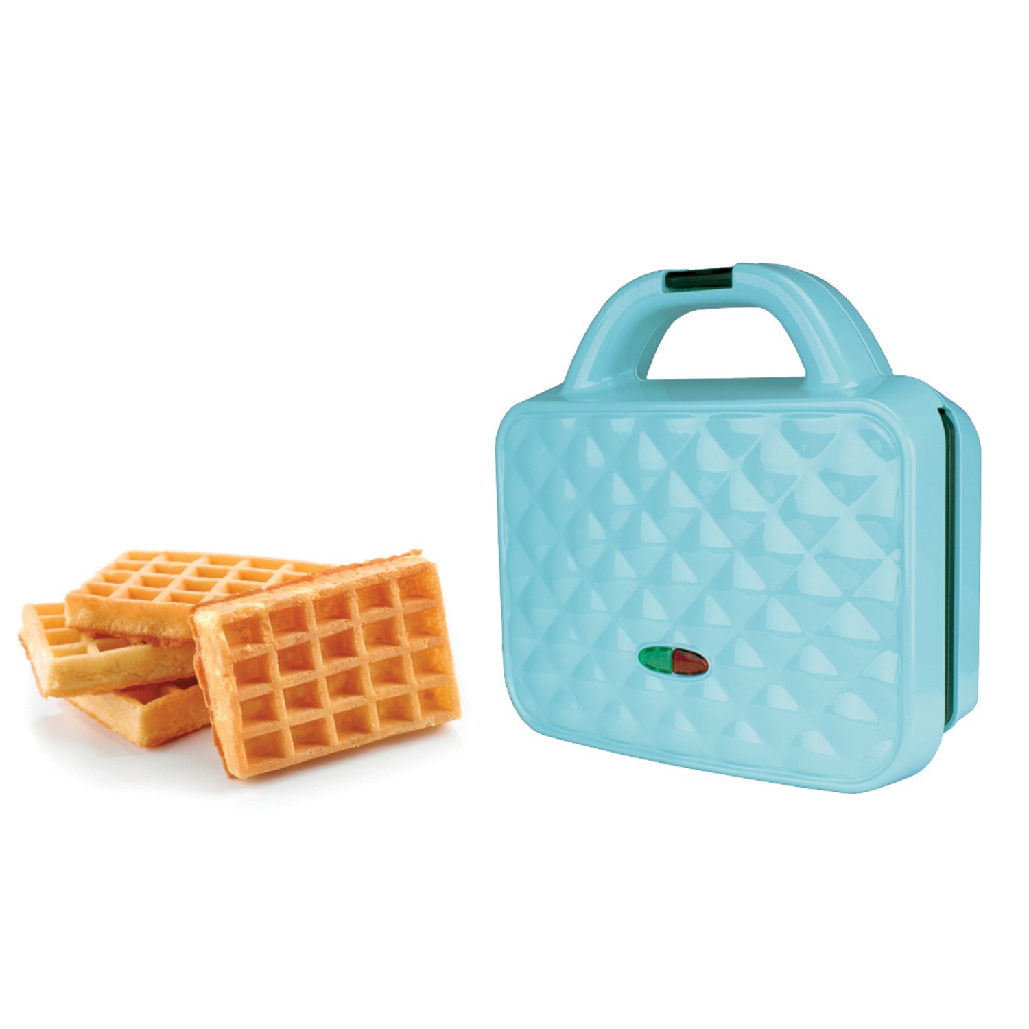 Brentwood Couture Purse Non-Stick Dual Waffle Maker in Blue with Indicator Lights - image 4 of 9