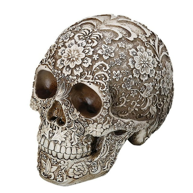 Cabeza de la estatuilla del cráneo del modelo de tamaño natural para dibujar de Halloween del pub