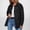Black, variant on KLHDSF Women's Button Down Oversized Jean Jacket Classic Long Sleeve Denim Coat with Chest Pockets Distressed Boyfriend Style Fall Coat for Women Black XL