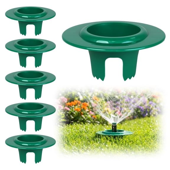 6 Pack Green Plastic Sprinkler Head Protective Covers, Lawn Camouflage Guards for All Outdoor Turf Irrigation Sprinklers