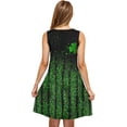 thumbnail image 4 of Kmdttou Women Summer Casual Short Sleeve Dresses St. Patrick's Day Casual Plus-size Sleeveless Crew Neck Short Dress with Pockets (Size:S-2XL), 4 of 5