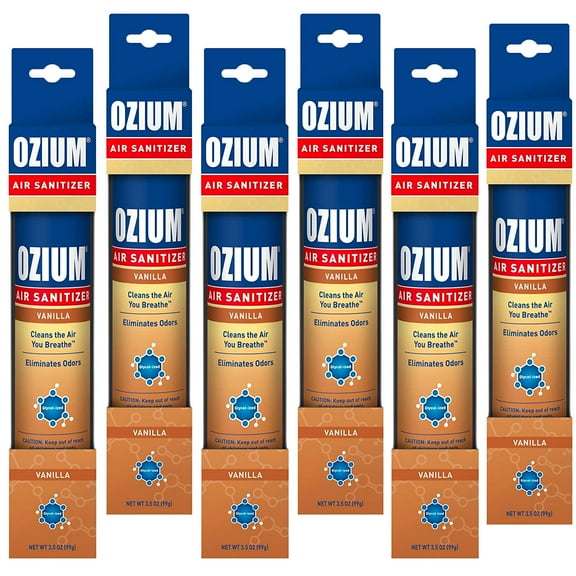 Ozium Air Sanitizer 3.5 oz Spray, Vanilla Scent (6-PACK)