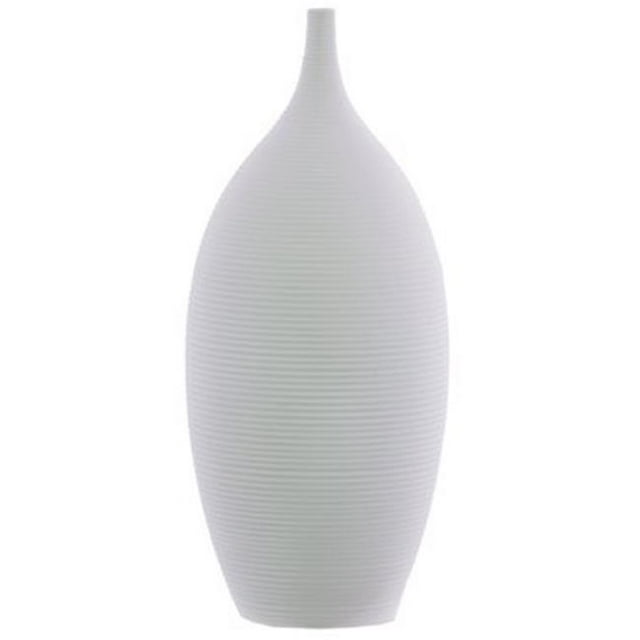 Collection Tendances Urbaines 51004 Vase Rond à Ventre en Céramique avec Bouche Étroite&44; Blanc