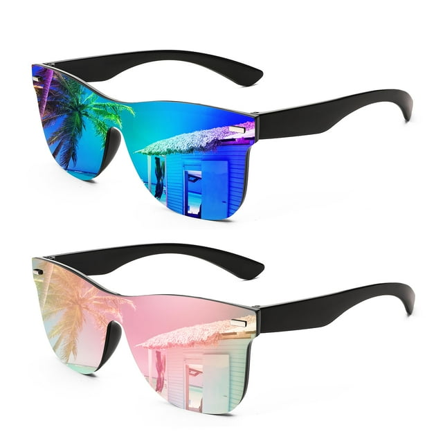 Gafas de Sol FEISEDY B4114 con Lentes Espejados UV400 para Mujer y Hombre