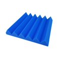 thumbnail image 3 of Bookishbunny 12 Pks Acoustic Foam Tiles Wall Record Studio Sound Proof 12"x 12"x 2" Fire Resistant Panels Blue, 3 of 5