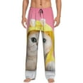 thumbnail image 2 of Kdxio A Funny Cat Print Men's Sleep Pajama Pant Lounge Pants with Pockets, 2 of 8