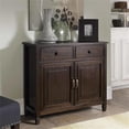 thumbnail image 2 of Atlin Designs Armoire de Rangement d'Entrée Traditionnelle en Bois Brun Châtaigne, 2 of 10