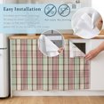 thumbnail image 5 of Buffalo Plaid Cabinet Curtain 32"Wx55"L,Dustproof Pantry Door Curtain W/ Self Adhesive Tape,Farmhouse Red Green Beige Check Gingham Tall Storage Cover Privacy Drape for Bathroom Kitchen Laundry Room, 5 of 9