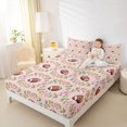 thumbnail image 3 of Erosebridal Teens Brown Football Full Size Sheets 4-Piece,Kawaii Ribbon Bowknot Bed Sheets for Kids Boys Girls,Ultra Soft Home Decor, 3 of 5