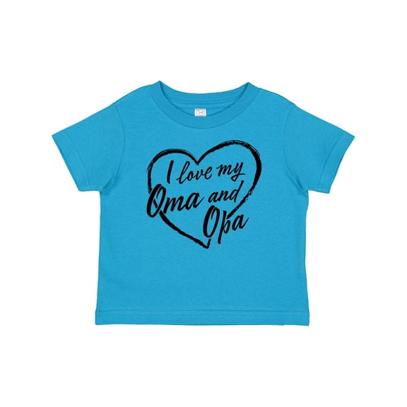 Inktastic I Love My Oma and Opa in Black Chalk Heart Boys or Girls Baby T-Shirt