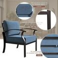 thumbnail image 4 of ASJMR 3PCS Aluminum Armrest Sofa with 2 Swivel Rocking Chairs & Glass Top Table,Outdoor Patio Furniture Conversation Set,Navy, 4 of 7