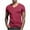 Wine, variant on WRKEKC Summer Men's T-Shirts Solid Color V-Neck Short Sleeve Tops for Men Daily Casual Wear Dates Weekend Trips and Summer Gatherings