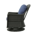 Liam Outdoor Wicker Swivel Club Chairs with Water Resistant Cushions
