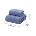 thumbnail image 2 of Huzdenx 2‑Pack Towel Set, Includes 1×Washcloth & 1×Bath Towel, Soft Absorbent Polyester Household Bath Towels for Bathroom, 27.5×55.1in Bath Towel,13.7×29.5in Hand Towel, Multiple Colors Available, 2 of 4
