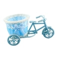 thumbnail image 2 of Cesta de flores tejida decorativa con soporte para plantas de flores artificiales para bicicleta azul, 2 of 9