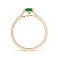 thumbnail image 2 of Angara Natural 0.45 Ct. Emerald Solitaire Ring in 14K Rose Gold for Women (Ring Size: 11.5), 2 of 8