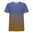 thumbnail image 5 of Yghzkop Men's Gradient Print T-Shirt Short Sleeve Round Neck Athletic Performance Moisture Wicking Polyester Casual Sports Tee Gym Running Streetwear Fashion Top, 5 of 5