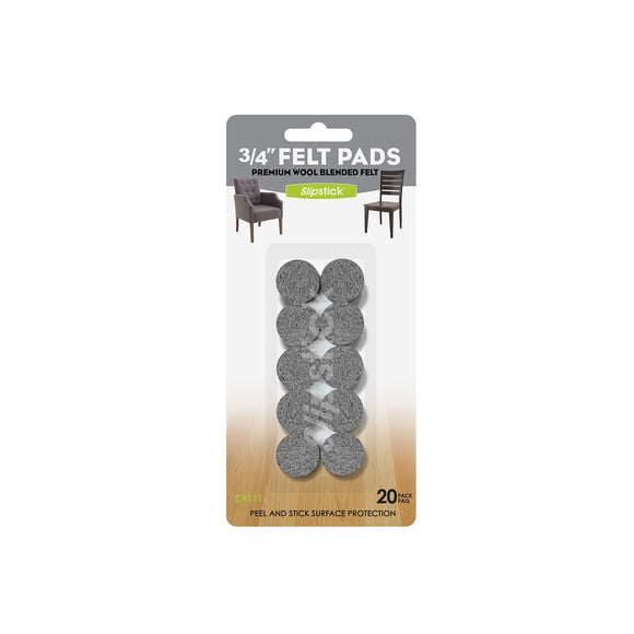 Protectores de fieltro Slipstick CB111 de 20 piezas, 2 cm