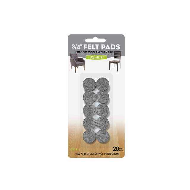 Protectores de fieltro Slipstick CB111 de 20 piezas, 2 cm