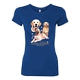 thumbnail image 2 of If It's Not a Golden Retriever It's Just a Dog Gift | Womens Dog Lover Slim Fit Junior Tee, Royal, Large, 2 of 3
