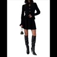 thumbnail image 3 of Conjunto de 2 Piezas de Suéter y Falda para Mujer, Cárdigan Informal de Larga, Faldas de Punto y Conjuntos de Estar A Juego. Negro M, 3 of 9