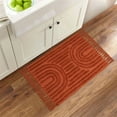 thumbnail image 4 of SUNDEREY Washable Bathroom Rugs 2'x3' Modern Kitchen Rug With Tessal, Terracotta Bedroom Throw Rugs, Boho Tufted Rainbow Rugs, Farmhouse Indoor Door Mat for Entryway Porch Back Door,Red, 4 of 7