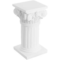 Topbathy Garden Decorative Columns Roman Pillar Statue White Resin 1Pack