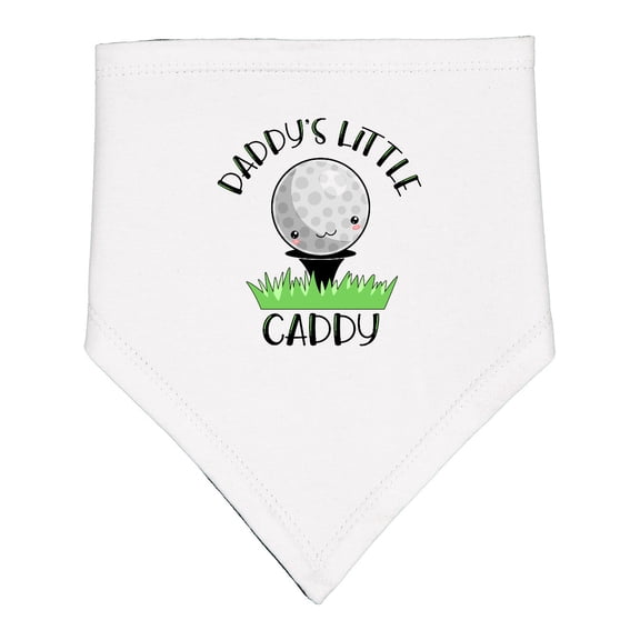 Inktastic Daddy's Little Caddy Cute Golf Ball Baby Bandana Bib