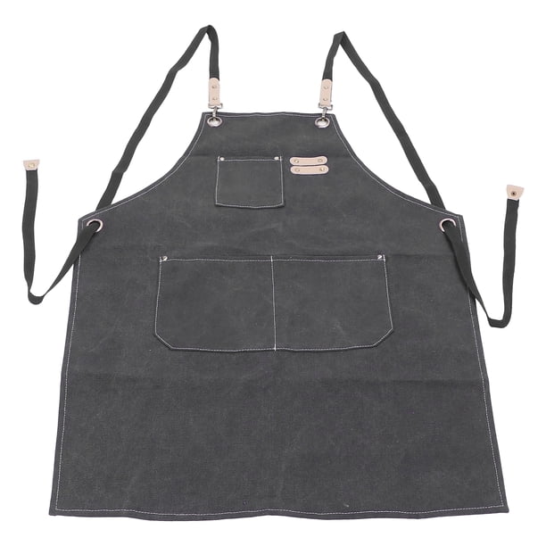 Delantal De Lona De Algodón Para Cocinar, Delantal Con Espalda Cruzada Ajustable, Delantal De Cocina Con Bolsillos