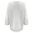 thumbnail image 5 of VISALY V Neck Pullover Sweater Knit Sweater Womens Fall Sweaters 2024 Chunky Loose Long Sleeve V Neck Oversized Casual Knit Pullover Tops Crochet Sweaters Womens Sweatshirts Women Pullover White Xl, 5 of 7