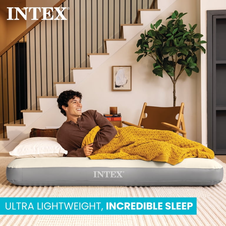 Intex Dura-Beam Standard Series Twin Size Air Mattress with Built