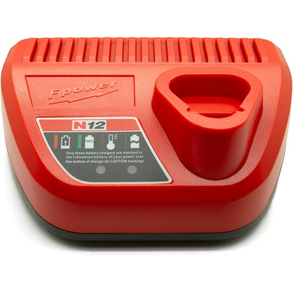 Power Battery Charger for Mil-wau-kee - M12, 48-11-2401, 48-11-2402, 48-11-2420, 48-11-2430, 48-11-2440, 48-11-2460