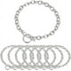 thumbnail image 1 of 10 pulseras de acero inoxidable con cierre de palanca, ajustables, de metal plateado, con eslabones tipo cable y cierres de palanca., 1 of 5
