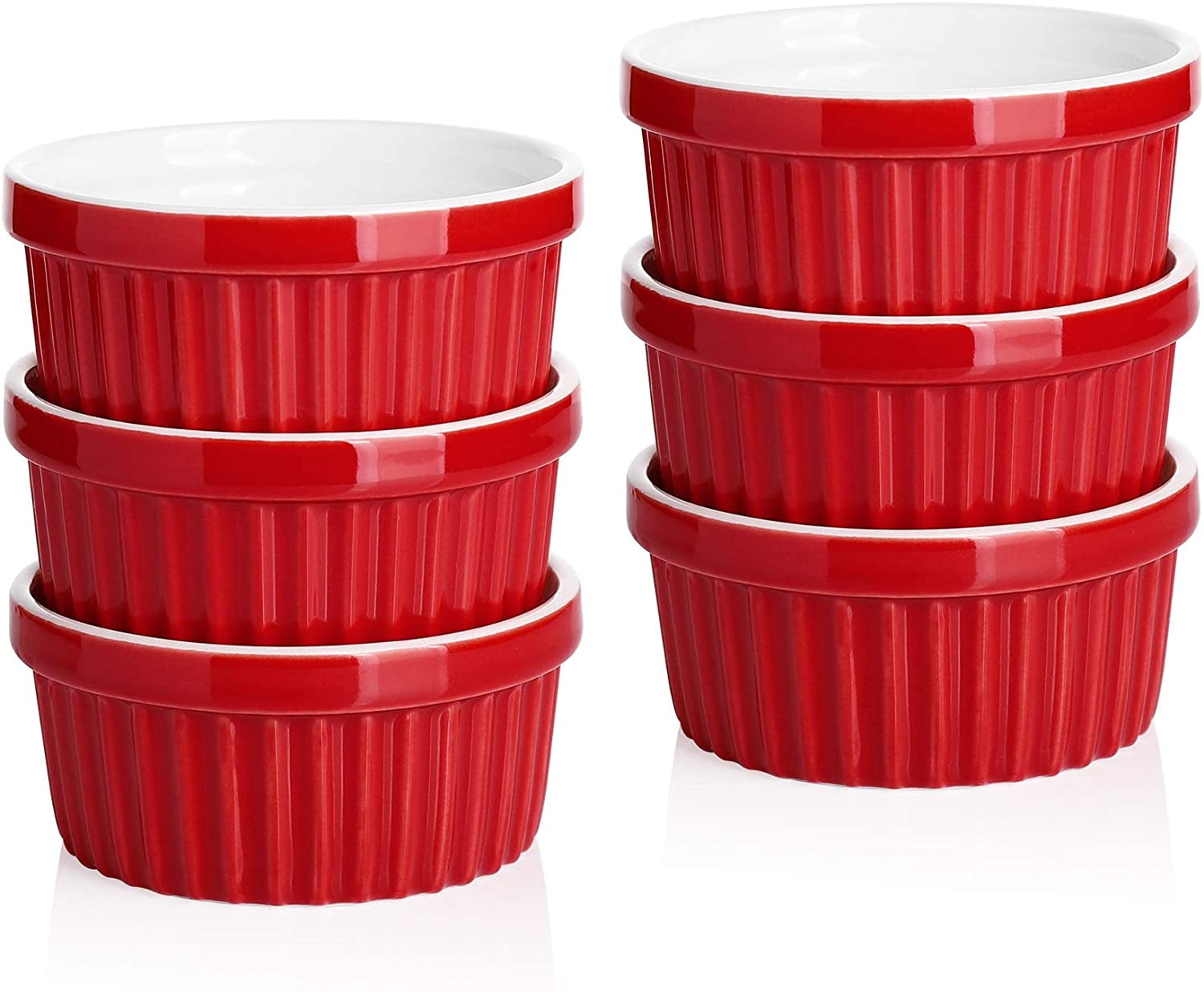 AIMTYD 527.604 Porcelain Mini Souffle Dishes, Ramekins 2.5 Ounce for