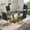 Gold Table with 4 C-Shape Black Chairs, variant on 63" Glass Dining Table Set for 6,Silver Dining Room Table Set for 6,Modern Kitchen Table and High-end Tufted Solid Wood Contemporary Velvet Upholstered Dining Chair for 6,Beige with Silver Leg