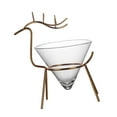 thumbnail image 4 of Vaso de cristal de hierro con diseño de ciervo, reutilizable, estilo nórdico, para mesa de viaje y festival. Dorado, 4 of 9