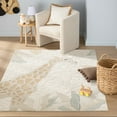 thumbnail image 2 of TOWN & COUNTRY PLAY Jungle Giraffe Kids Area Rug, Soft & Plush, Calming, Bedroom Rug, Nursery Decor, Playroom & Classroom Rugs, Beige/Multi, 7'10"x10’2”, 2 of 4