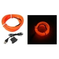 thumbnail image 1 of Tira de luces LED de neón para coche, alimentada por USB, 5 V, 3 m, color naranja, 1 of 1