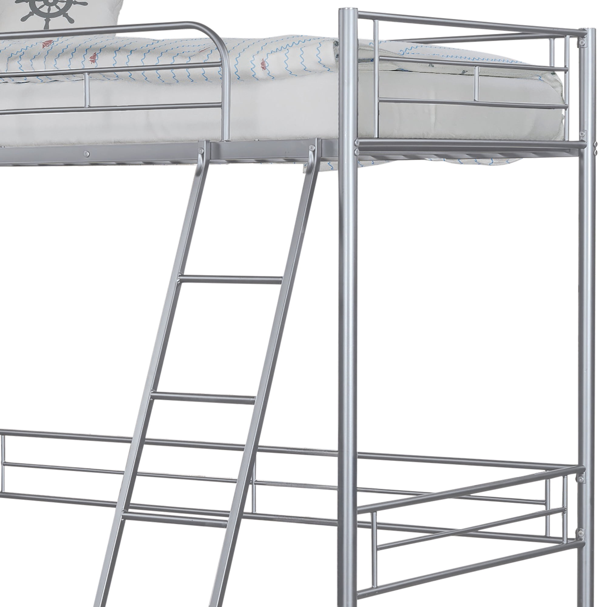 Furniture of America Amelia Kids Silver Twin Loft Bed