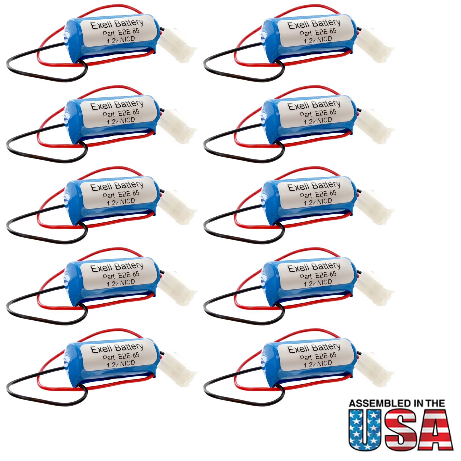 10pc Emergency Lighting Exit Sign Replacement Battery For 012745 USA