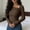 X-Khaki372, variant on YMNXA Women's Top Long Sleeve Solid Color Asymmetric Comfortable Fashion Slim Fit Tee For Casual Daily Wear,Black,L