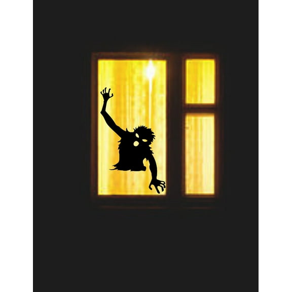 Creepy Giant Window Cling Decal: Halloween Decorations, Spooky  Reusable