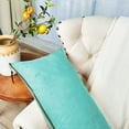 thumbnail image 2 of Home Soft Things Suede Throw Pillow Cover with Big Zipper 2 Pieces - Baltic Blue - 14" x 26", 2 of 6