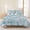 SkyBlue, variant on 3 Pieces King Quilt Set,Vintage Flowers on Burlap Soft Bedding Sets with 1 Quilt & 2 Pillow Shams,Watercolor Rural Pastoral Flowers Summer Bedspread Lightweight Coverlet Comforter for All Season